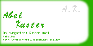 abel kuster business card